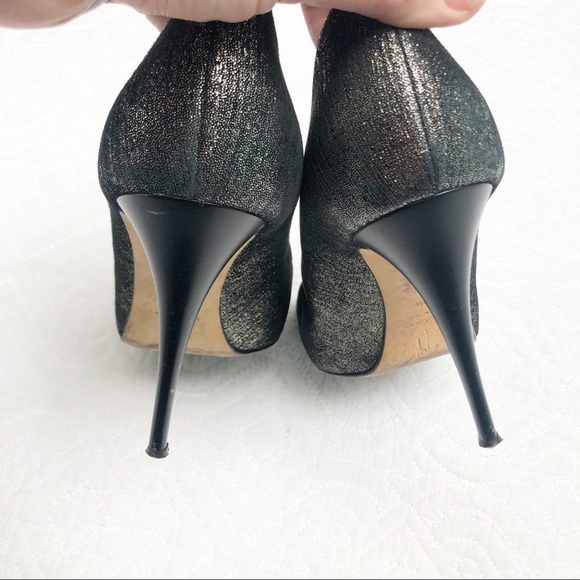 Giuseppe Zanotti Black Glitter Fabric Peep… - Picture 4 of 8